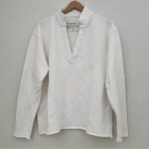 Frank & Eileen Patrick Triple Fleece Popover Henley Sweatshirt L